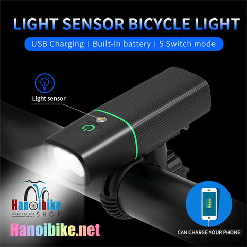 Đèn TP2 Bike light siêu sáng cảm ứng ánh sáng