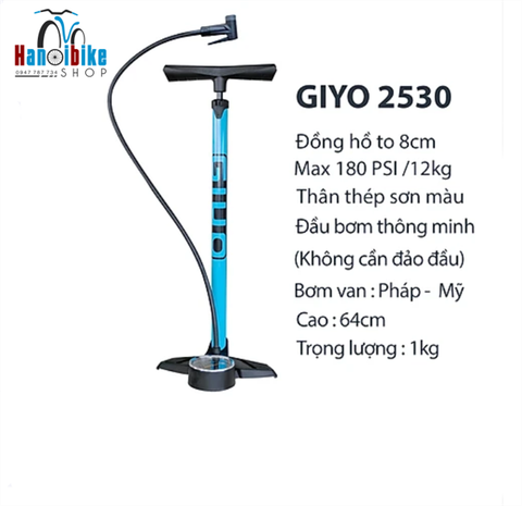 Bơm GIYO 2530 Áp suất 180PSI/12KG đầu bơm thông minh thân thép