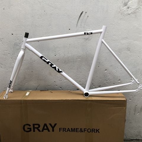 Khung fixed gear Gray F13 thép CRMO ( dùng chén cổ bạc đạn cho khung thép)