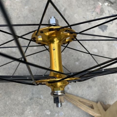 Vành bộ Fixed Gear 4cm Hub Micargi kèm lốp Deli Indonesia