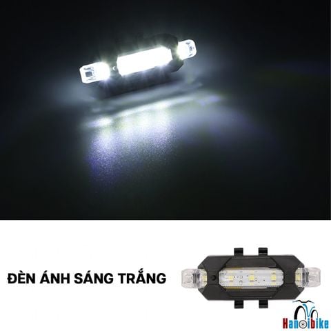 Đèn hậu xe đạp AQY 093 Rapidx mã F10 nháy 2 màu vỏ trắng trong