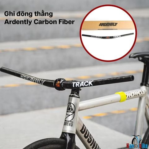 Ghi đông carbon thẳng cánh én Ardently Track sử dụng cho xe đạp Fixed Gear, MTB