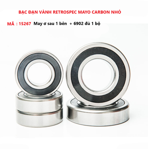 Vòng bi bạc đạn 15267 thay cho vành nhôm Retrospec bọc carbon