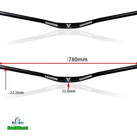 Ghi đông nhôm Viaron loại vểnh dài 78cm