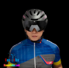 Mũ bảo hiểm xe đạp thể thao Promend TK-12H15 có kính và đèn sau