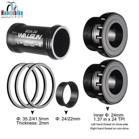 BB vặn Walgun BSA-DUB 68- 73mm dùng cho trục 29 Sram