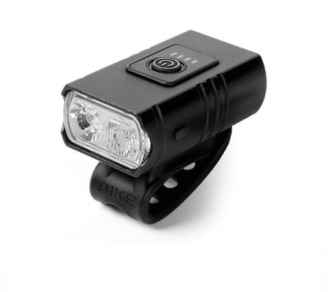 Đèn trước 2 pha Bike light hộp đen vàng