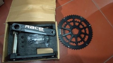 Đùi đĩa Race work 50-34T 7075 CNC kèm BB