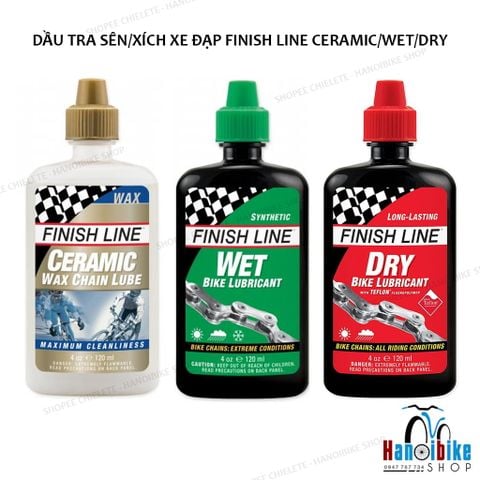 Dầu tra sên/xích xe đạp Finish Line CERAMIC / WET / DRY / WAX 120ml