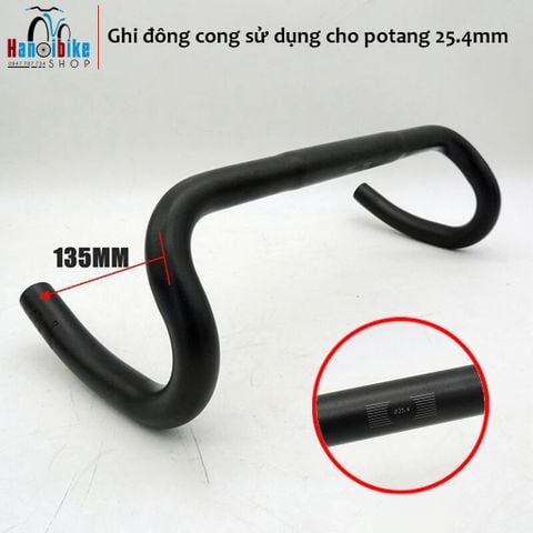 Ghi đông cong xe đạp sử dụng cho potang 25.4mm