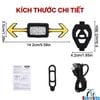 Đèn hậu xi nhan xe đạp LY0825 gắn sau mũ bảo hiểm, sau yên hoặc sau túi treo yên