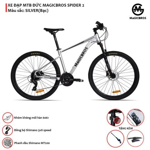 Xe MTB Magicbros Spider 2 phanh dầu Shimano 24 speed