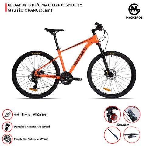 Xe MTB Magicbros Spider 2 phanh dầu Shimano 24 speed