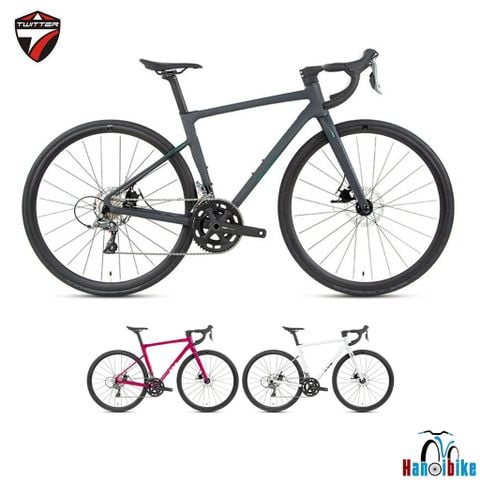 Xe đạp đua Road Twitter C6 bộ chuyển động Shimano Claris R2000 phanh đĩa