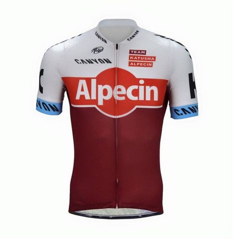 ANT Alpecin chất lưới-Jersey trắng đỏ nâu