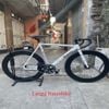 Xe đạp Fixed Gear Shukaku trắng vành 7cm đùi OTA FORCE 48T