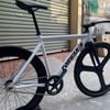 Xe đạp Fixed Gear Forward Trắng vành trước 3 đao sau 7cm, đùi đĩa introtech