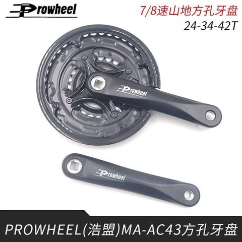 Đùi đĩa sắt 3 tầng Prowheel AOOD-170 cho MTB 7-8 speed 28-38-48T