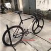 Xe đạp Fixed Gear Gray Macce Thép Đen trắng vành trước 3 đao lắp phanh