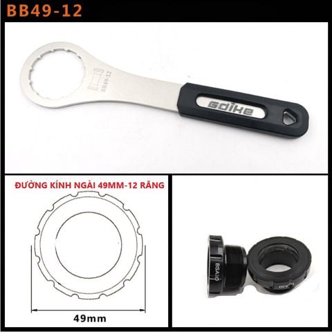 Vam tháo trục giữa BB 49mm-12T và Sram DUB