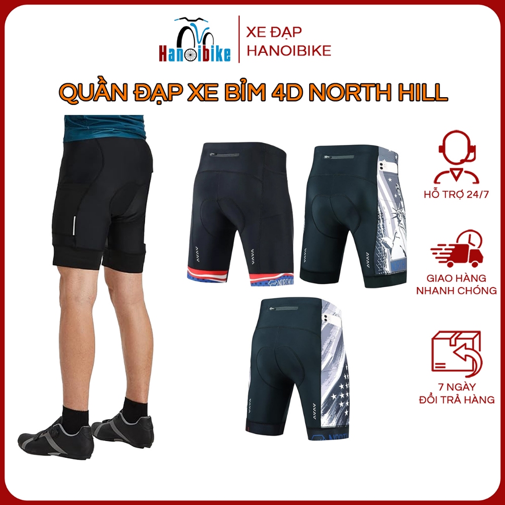 Quần đạp xe North Hill Size châu Âu nữ thần tự do bên hông mẫu 1