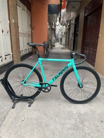 Khung xe đạp Fixed Gear Tsunami SNM100 xanh ngọc