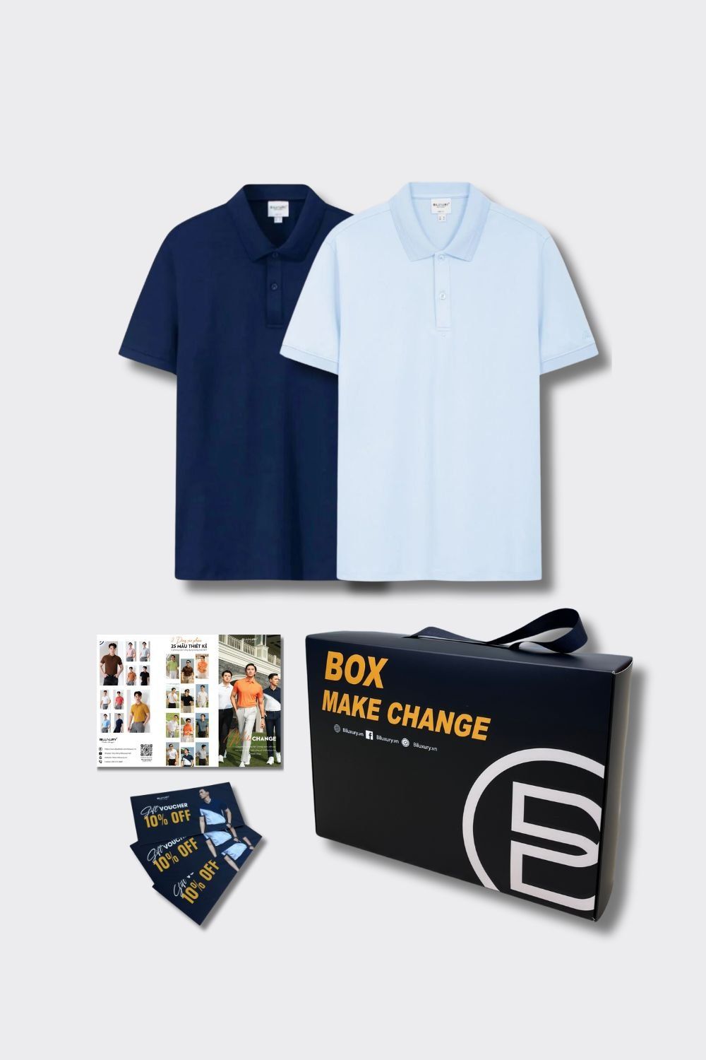  [Giảm 22%] Box 2 Polo Make Change Basic Colors - 01 