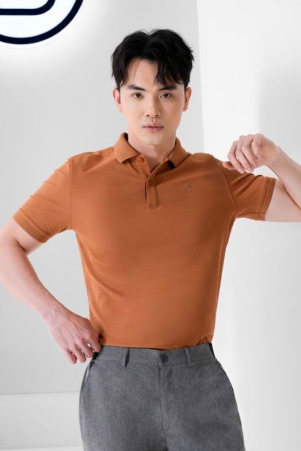  Áo Polo Vải Cotton Mềm Mịn, Thoáng Mát, Thấm Hút Nhanh, Chống Nhăn 7APCB002NAV 