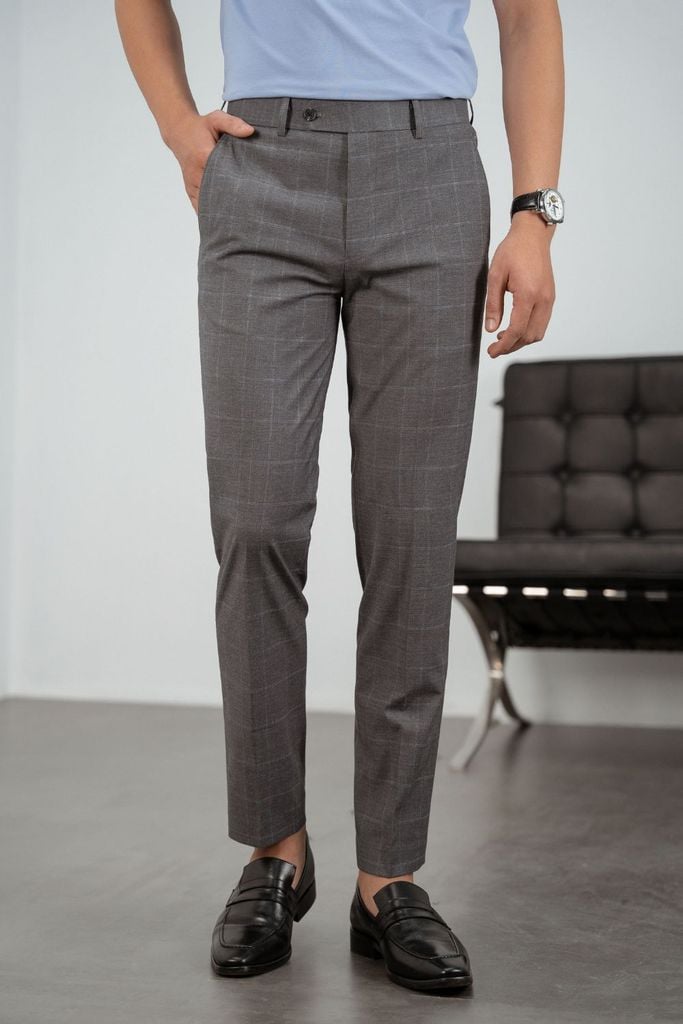  Quần Tây Ghi Tối Chống Nhăn, Co Giãn 7QAUC009GHT 