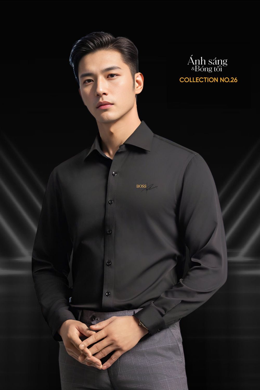  [SALE ĐỒNG GIÁ 199K] Áo Sơ Mi Dài Tay Hoạ Tiết Thêu Chữ 