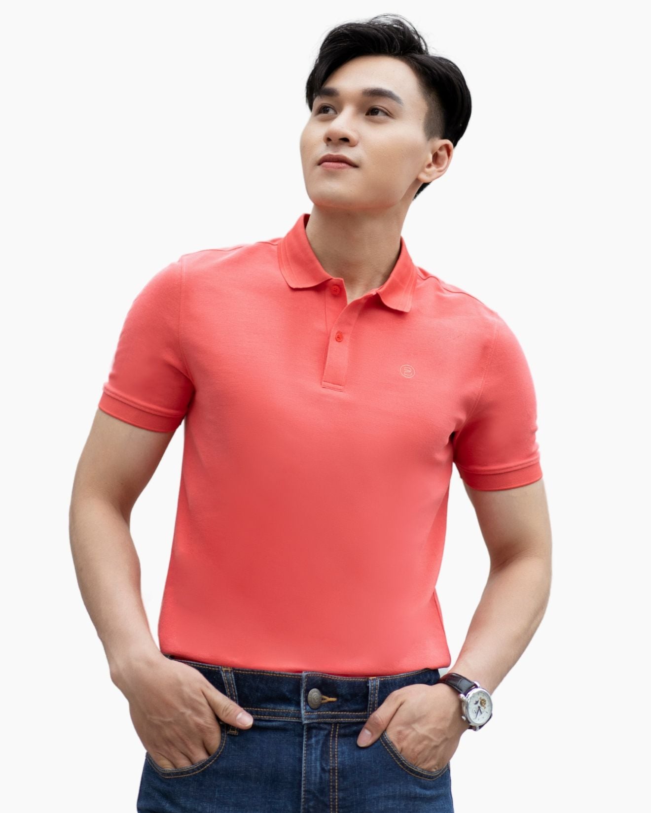  Áo Polo Vải Cotton Mềm Mịn, Thoáng Mát, Thấm Hút Nhanh, Chống Nhăn 7APCB002CAM 