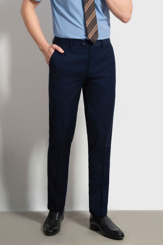  Quần Tây Tím Than Tối Cơ Bản Chống Nhăn, Co Giãn 7QAUB003TTT 