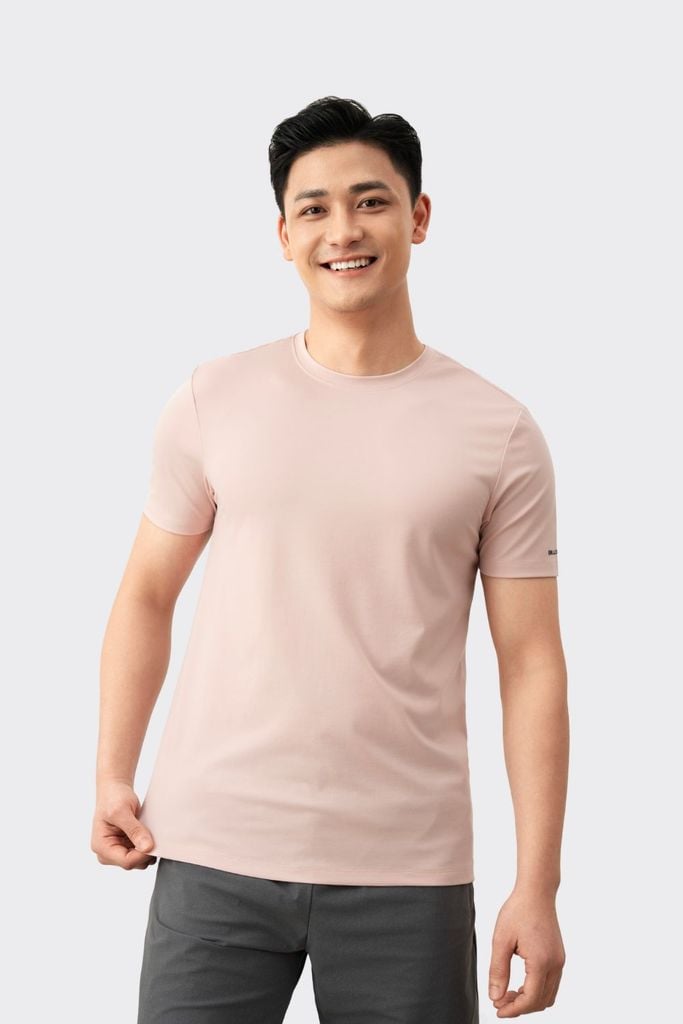  Áo Phông Hồng Rayon Chống Nhăn, Co Giãn 8APKB403HOG 