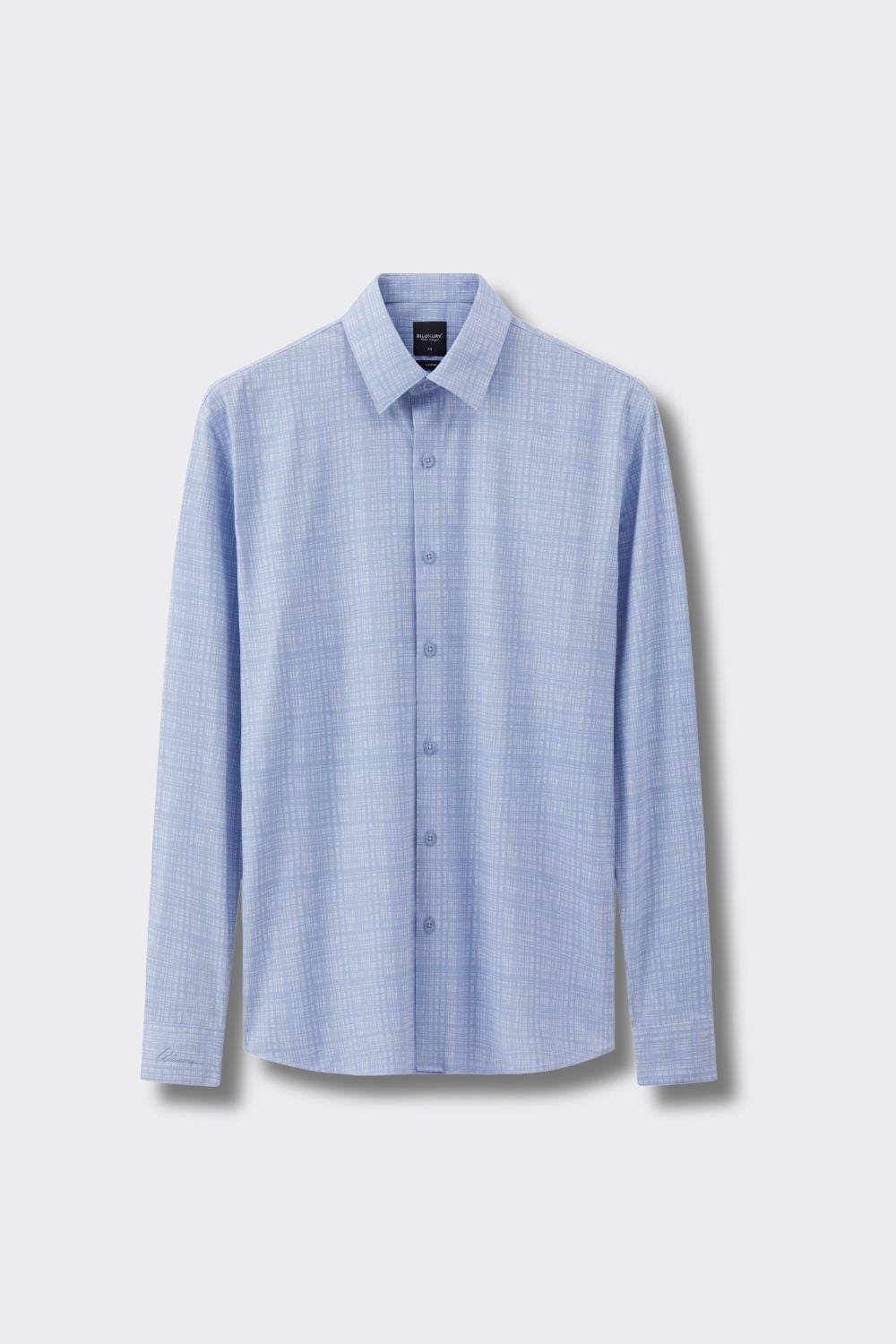  Áo Sơ Mi Xanh Dài Tay Knit Nhật Thân Thiện Với Da 8SMDH420XNH 