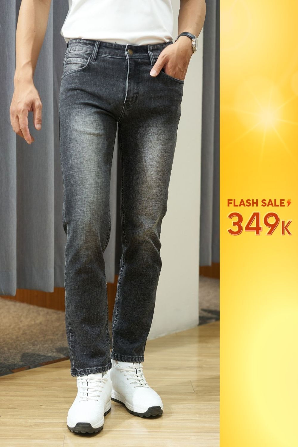  [Giảm 36%] Quần Jeans Cao Cấp Bền Màu, Chống Nhăn, Co Giãn 8QBDB004XAD 