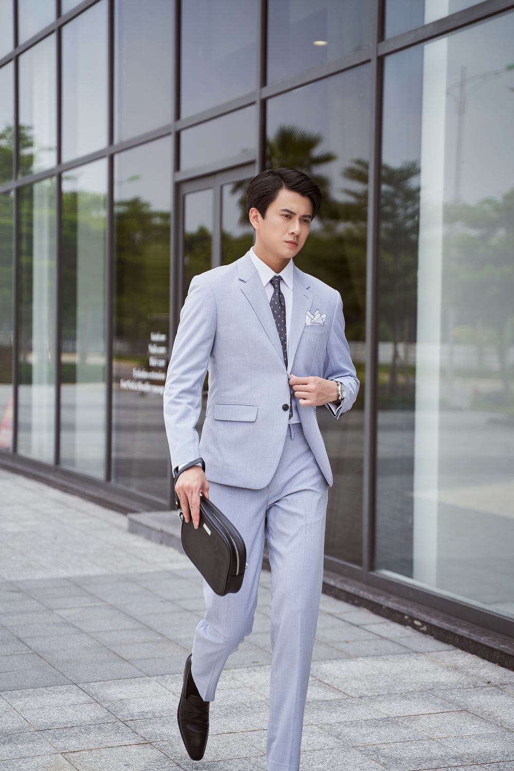 Bộ Suit Light Blue Biluxury 6AVBH202XNH  Quần Âu 6QAVH202XNH
