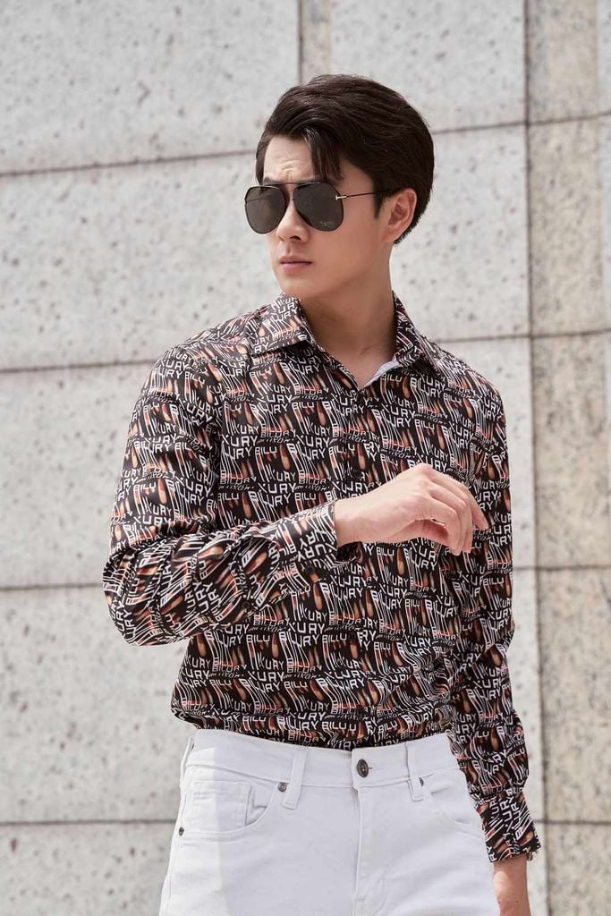  Áo Sơ Mi Đen Dài Tay Giữ Phom Tốt 6SMDH008DEN 