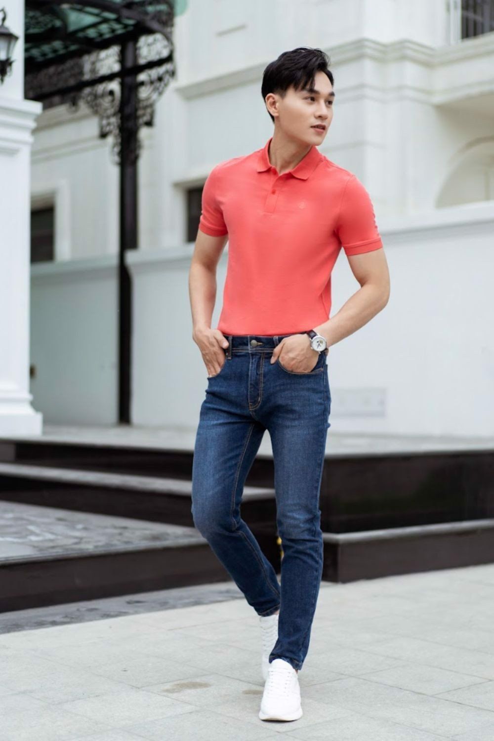  [Quà tặng] Áo Polo Vải Cotton Mềm Mịn, Thoáng Mát, Thấm Hút Nhanh, Chống Nhăn 7APCB002CAM 