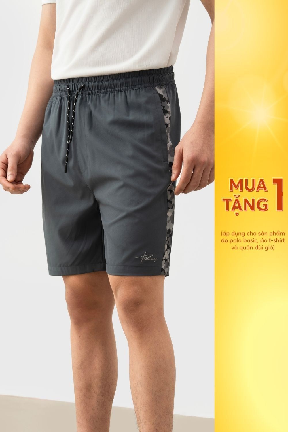  [Mua 1 Tặng 1] Quần Short Gió Thể Thao Cao Cấp Nam Biluxury 7QDGT002GHT 