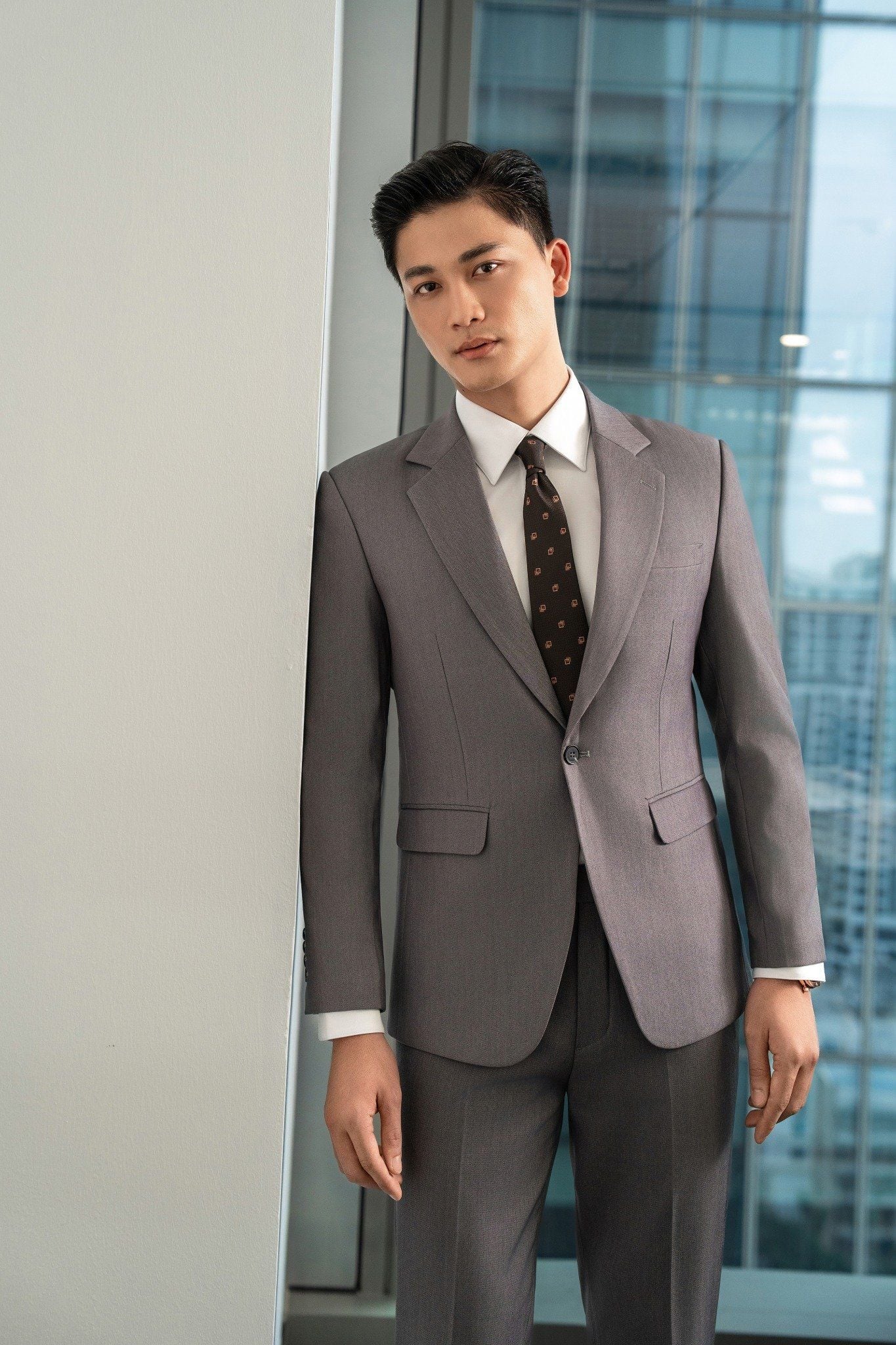  Áo Vest Nam Ghi Sáng Cao Cấp 7AVBB005GHS 