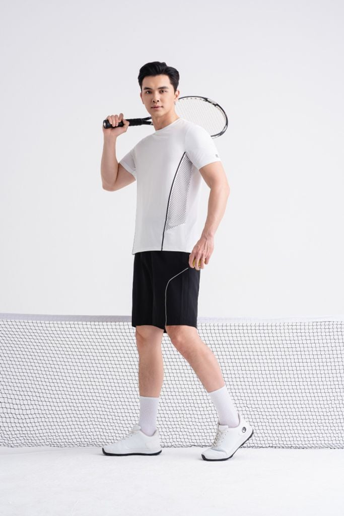  COMBO Bộ thể thao Tshirt + Quần Đùi Gió Biluxury 8APKT410TRK + 6QDGT003DEN 