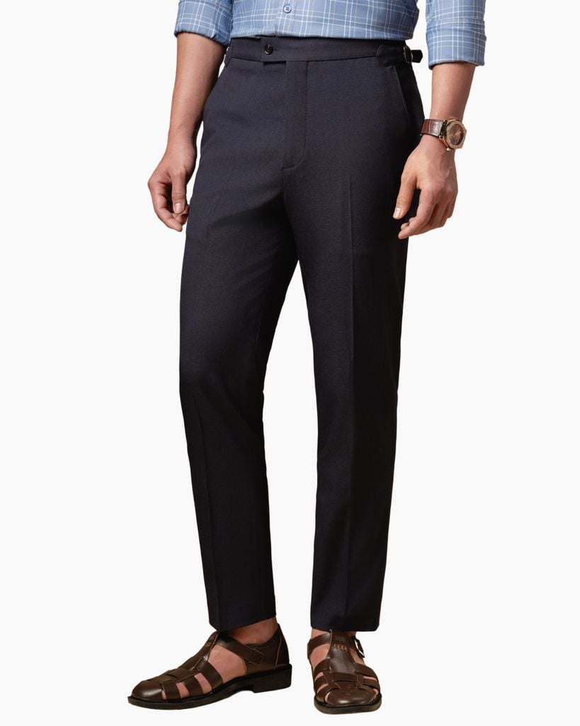  Quần Âu Cạp Sidetab Tím Than Tối Chống Nhăn, Co Giãn, Chống Bám Bẩn 8QAUT424TTT 