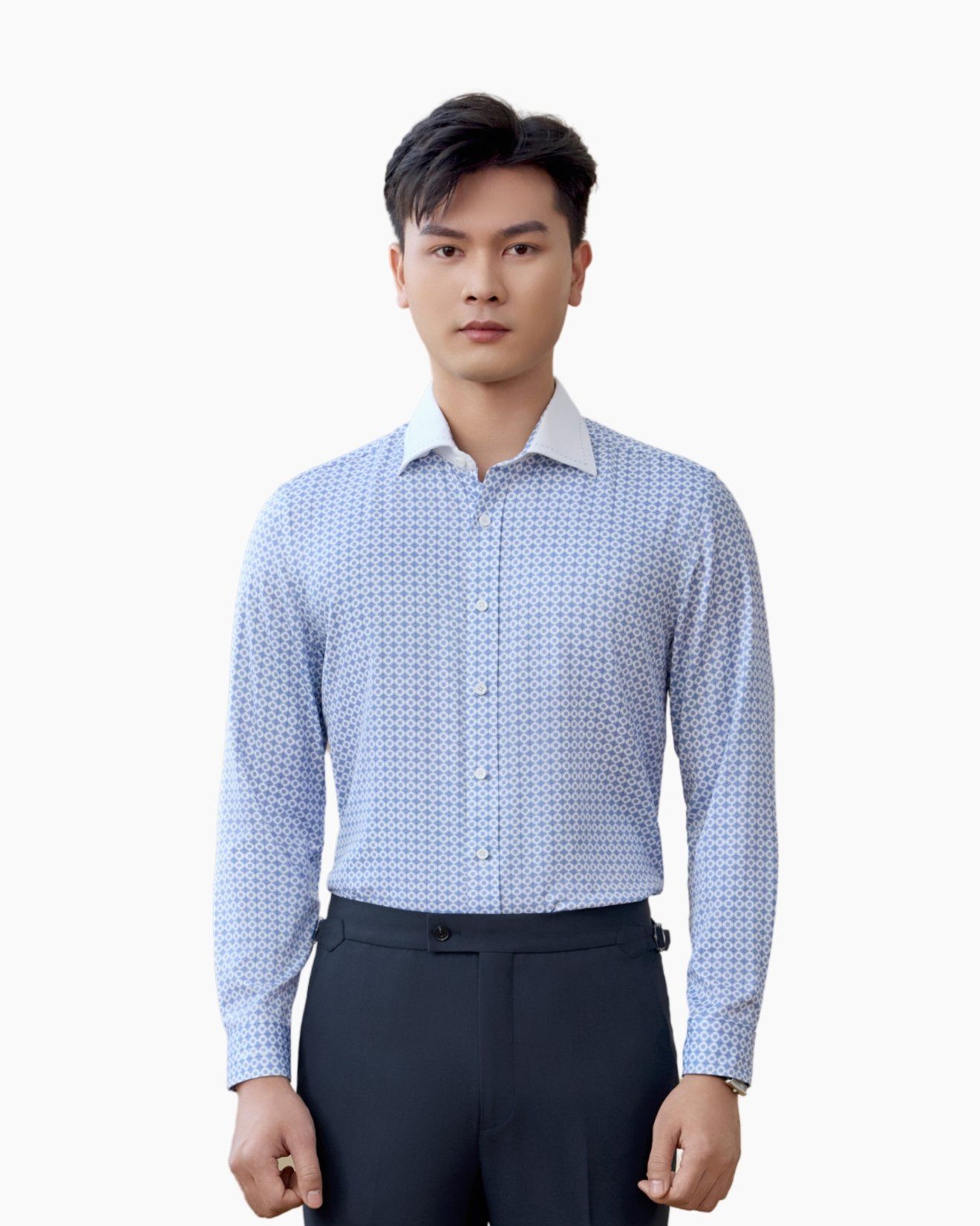  Áo Sơ Mi Xanh Dài Tay Cao Cấp, Chống Nhăn, Kháng Khuẩn 8SMDH476XAH 