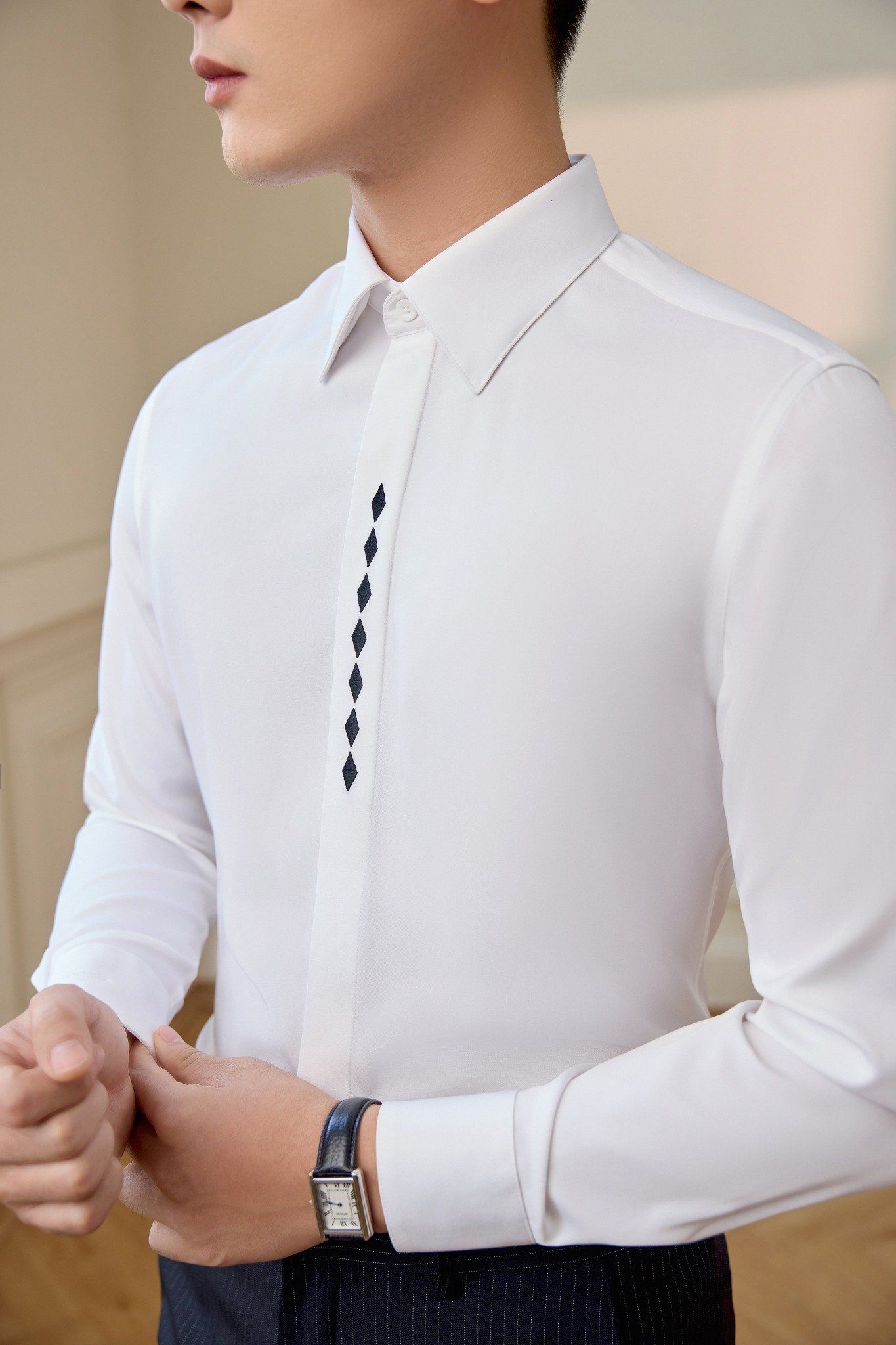  [SALE SINH NHẬT] Áo Sơ Mi Trắng Dài Tay Cao Cấp, Chống Nhăn, Kháng Khuẩn 8SMDT419TRK 