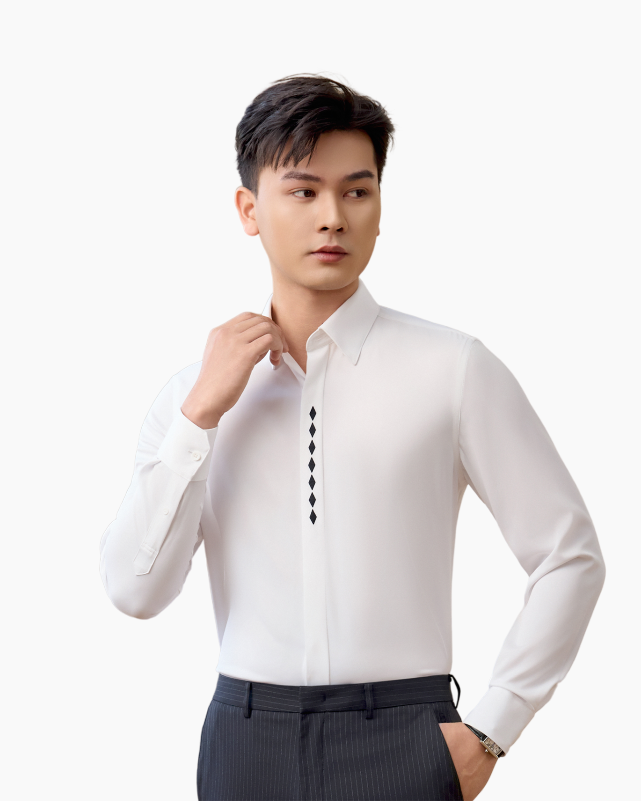  [SALE SINH NHẬT] Áo Sơ Mi Trắng Dài Tay Cao Cấp, Chống Nhăn, Kháng Khuẩn 8SMDT419TRK 