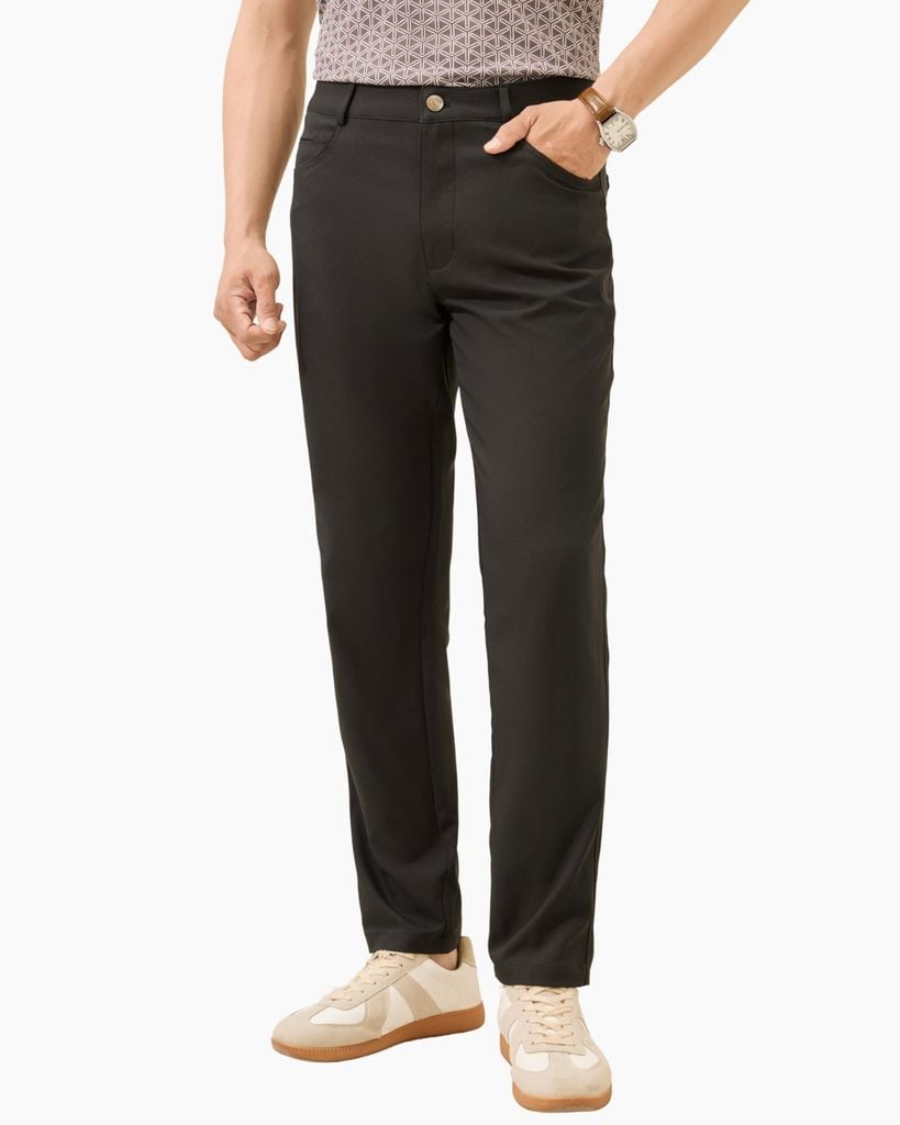  Quần Kaki Dài Đen Thiết Kế Basic Bền Màu, Co Giãn 9QKKT501DEN 