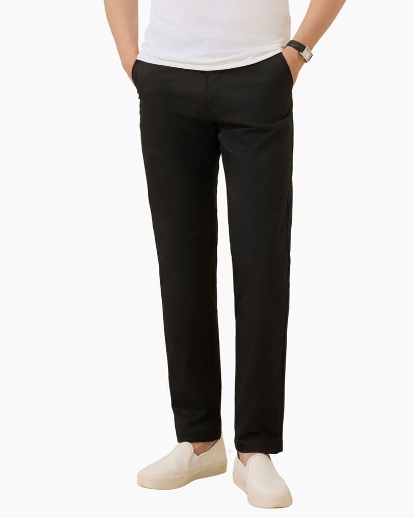  Quần Kaki Dài Đen Thiết Kế Basic Bền Màu, Co Giãn 9QKKT502DEN 