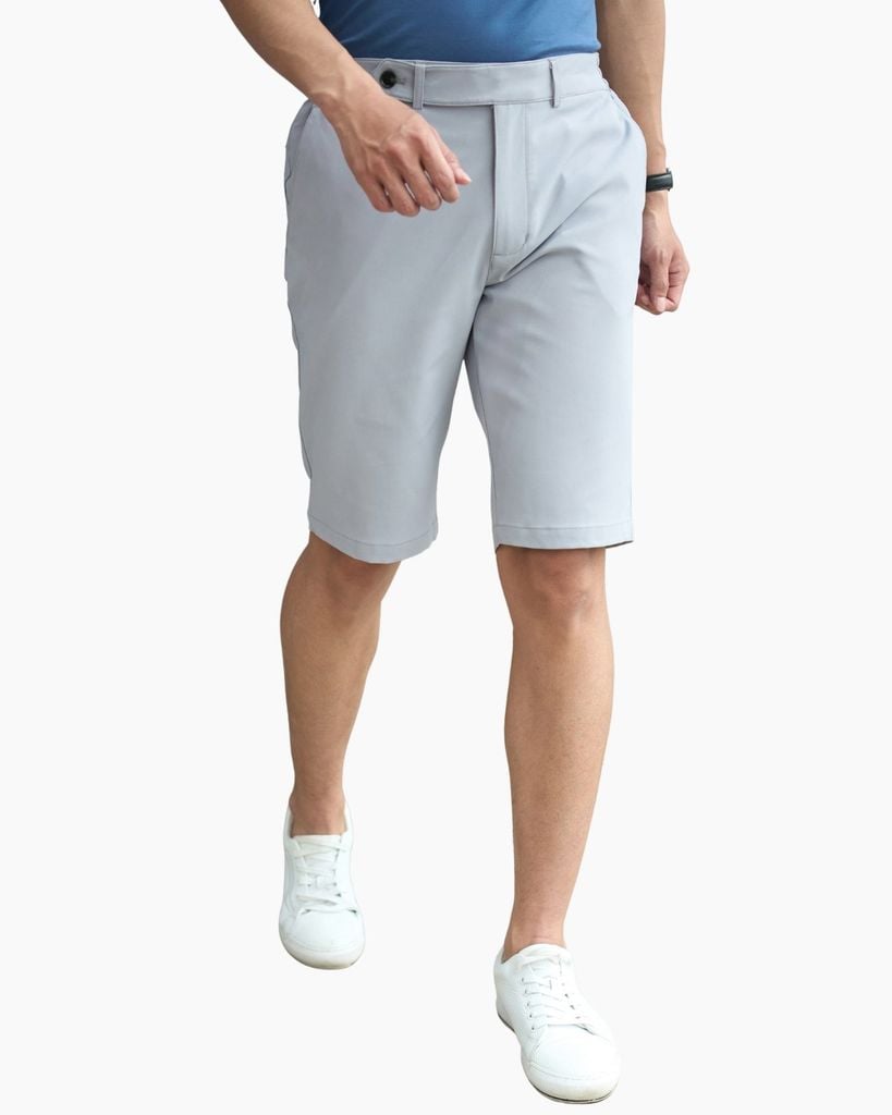  Quần Ngố Kaki Ghi Xám Bền Màu, Chống Nhăn, Kháng Khuẩn 9QNKT501GHS 