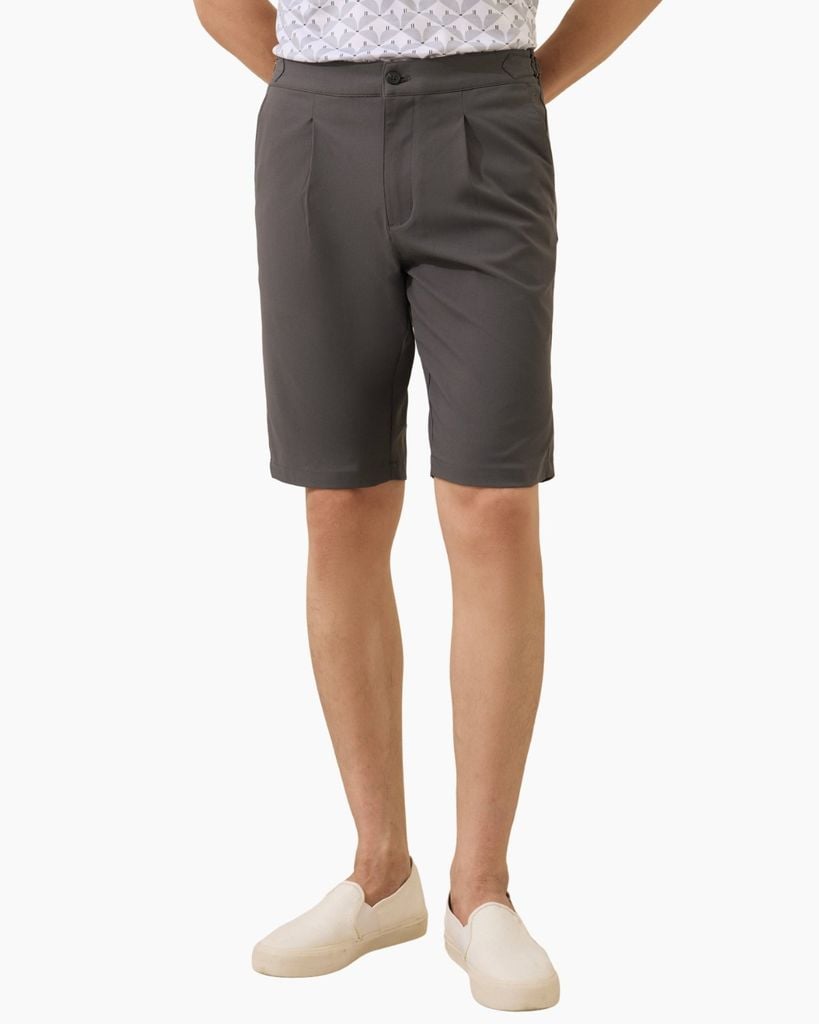  Quần Ngố Kaki Màu Ghi Xám Bền Màu, Chống Nhăn, Kháng Khuẩn 9QNKT502GHX 