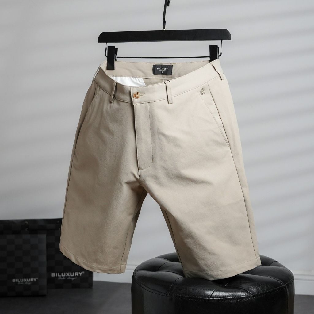  Quần Ngố Kaki Màu Be Bền Màu, Chống Nhăn, Kháng Khuẩn 9QNKT504BEI 